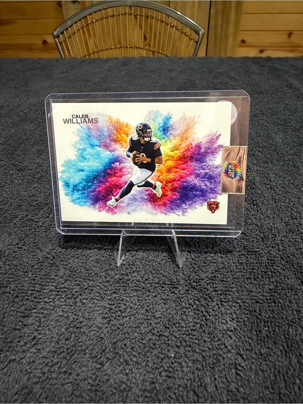 Caleb Williams Rainbow Burst Football Card
